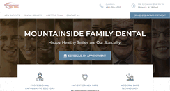 Desktop Screenshot of mountainsidefamilydental.com