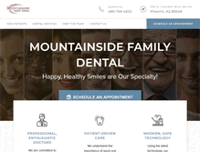 Tablet Screenshot of mountainsidefamilydental.com